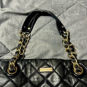 Kate spade black and gold large